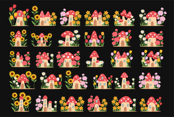 Cartoon Fairy Tale Cute Mushroom House