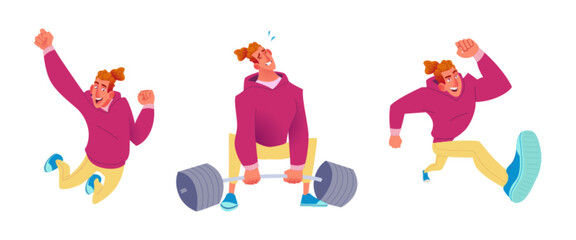 Energetic man embraces health and strength