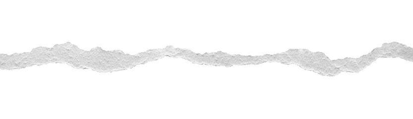 ripped torn paper edges isolated with clipping path on black background