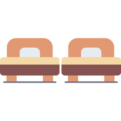 Twin Bed Icon