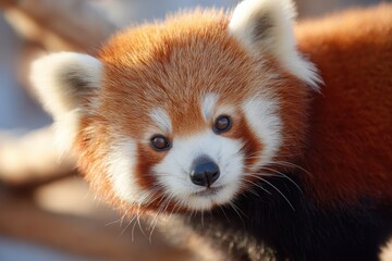 Close-Up Portrait of a Red Panda