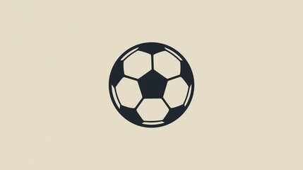 Classic soccer ball design on neutral background evokes sportsmanship, teamwork, and athletic competition for sports enthusiasts and promotional campaigns