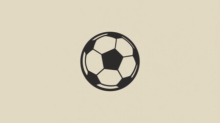 Obraz premium Classic soccer ball design for sports promotions and team branding, perfect for passionate fans and energetic game day campaigns, minimal aesthetic appeal