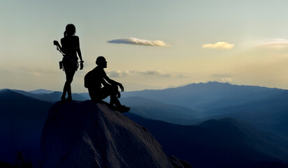 The adventures of two friends climbing together in unique mountains