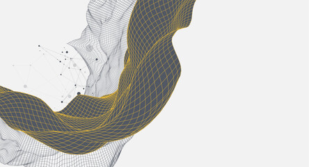 Abstract art background. Modern science or technology art elements. Surface illustration. Vector.