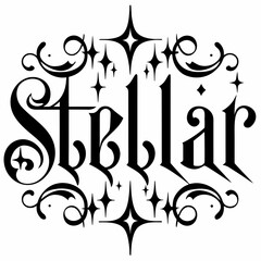 Stellar on white background