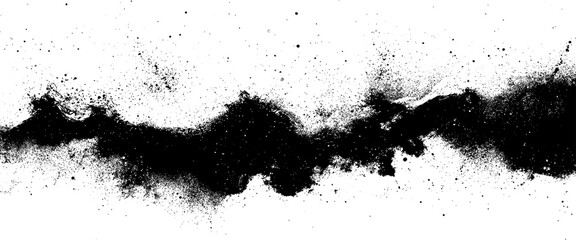 Vector abstract grunge texture stripe of black paint stains	