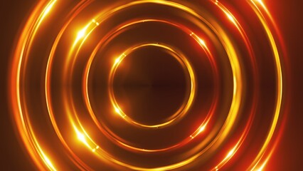 Gold fractal Lights. Computer generated 3d render