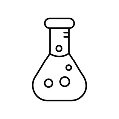 Chemical Flask Vector Icon Laboratory Science Experiment Illustration