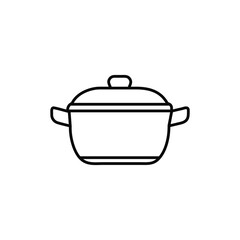 Cooking Pot Vector Icon Kitchenware Food Preparation Illustration