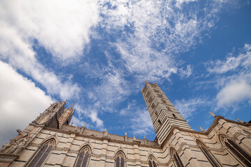 Italia, Toscana, Siena. Il campanile del Duomo.