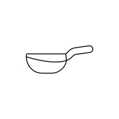 Frying Pan Vector Icon Kitchen Cooking Utensil Illustration