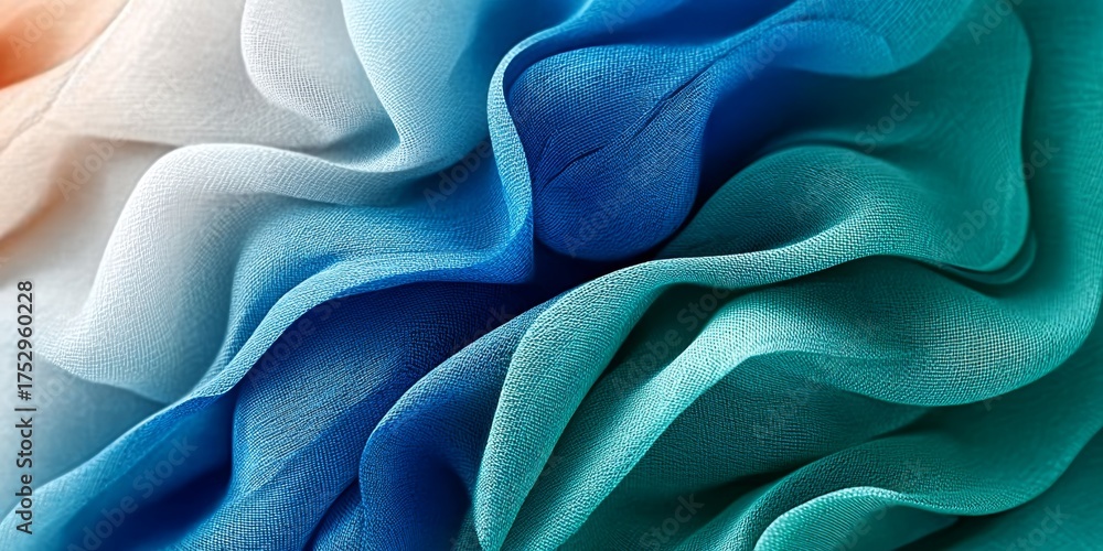 Canvas Prints abstract textured silk fabric featuring beautiful gradient colors and elegant flowing shapes