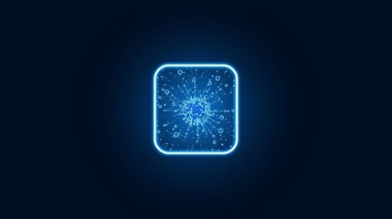 neon glowing particle icon design