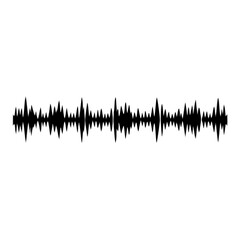 sound wave music vector template. Audio technology, musical pulse.