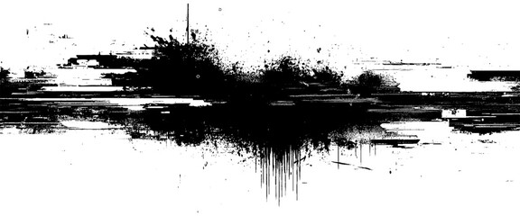 Vector Modern Grunge Texture Ink Print Distress Ink Brush Stroke background