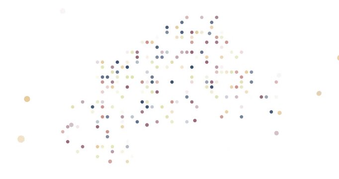 Network Visualization Dots Constructing Burkina Faso Silhouette