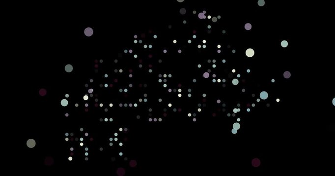 Data Visualization Falling Dots Form Burkina Faso Map