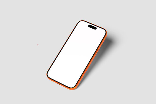 Blank iPhone 17 Pro Mockup with grey background 