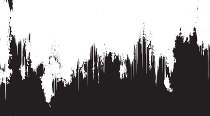 Grunge background of black and white. Abstract illustration texture of cracks, chips, dot. Dirty monochrome pattern of the old worn surface.