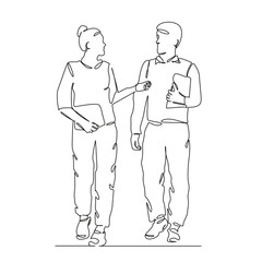 One continuous single drawing line art flat doodle student, person, woman, man, young, studying, education, teenage, university, happy. Isolated image hand draw contour on a white background, hand dra