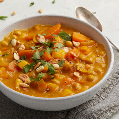 Sweet potato curry with papaya