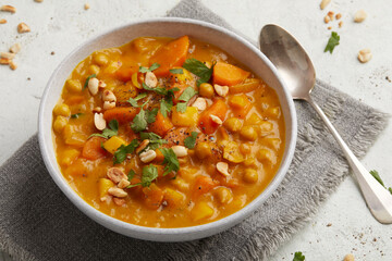 Sweet potato curry with papaya