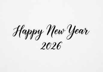 Elegant Greeting for New Year Celebration with Happy New Year 2026 in Artistic Script Font