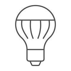 Obraz premium LED lightbulb thin line icon, eco lamp concept. Vector graphics. Lamp sign on white background, outline style icon for mobile or web design.