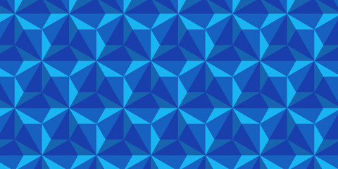 Seamless geometric pattern with blue 3D diamond shapes creating a modern abstract background.