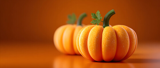 Warm autumn pumpkin field natural landscape