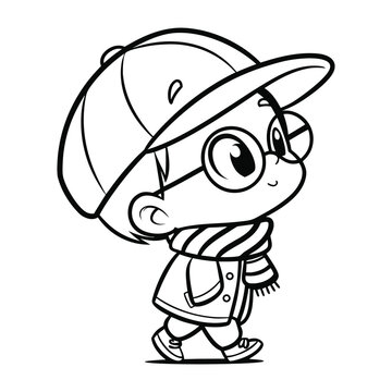 Smiling Character Minimalist Cartoon Design