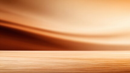 Serene sunset over calm waters, with warm hues blending in the sky and gentle waves reflecting light