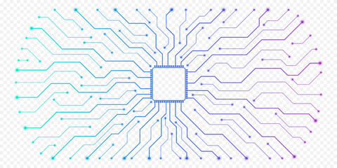 Motherboard technology circuit board background texture design. Creative idea AI banner concept for internet technology. Digital motherboard concept for poster, cover, banner, header, web template