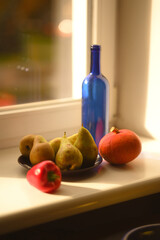 autumn still life nuts fruits