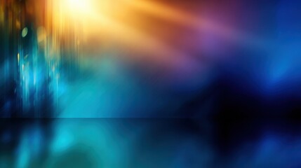 Vibrant abstract background with colorful light streaks and reflections, ideal for design projects
