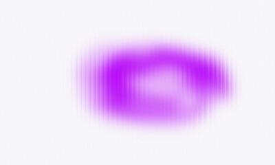 Abstract Vibrant Magenta and Purple Blurred Ring Shape on White Background with Vertical Lines and Digital Noise Effect