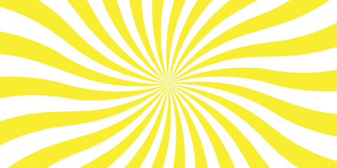 Abstract yellow and white sunburst background with rays. geometric ray sun texture design wallpaper.	
