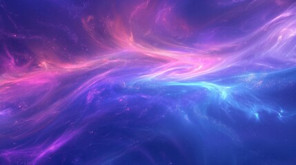 Colorful cosmic nebula with shining stars. Abstract glowing galaxy background for science, space