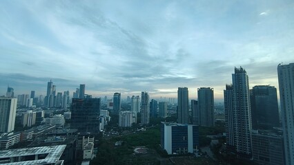 Fototapeta premium Calm Water Views and Sky Over Lake Putrajaya in Malaysia
