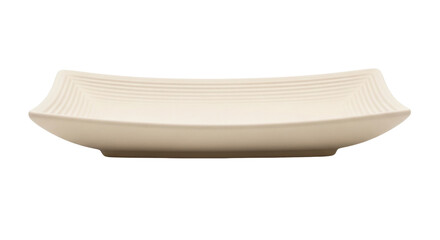 Isolated shallow square serving dish with curved edges, for appetizers, restaurant supply