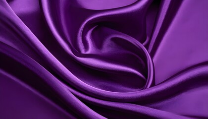 Obraz premium Close-up of rich purple satin or silk fabric with folds and texture.
