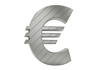 Isolated three dimensional euro symbol, representing European finance and currency unit