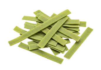 Isolated dental chews for dogs, green, promotes oral hygiene and keeps teeth clean and healthy