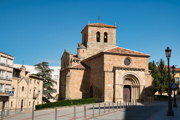 Obraz premium Church of San Juan de Rabanera, a Romanesque church located in Soria, Castile and Leon, Spain. 
