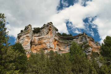 Ca&ntilde;on del Rio Lobos with its curious limestone rock formations caused by the erosion of the Lobos River, between the provinces of Burgos and Soria, Spain.