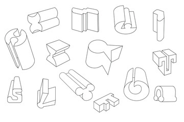 Boxes and cylinders with a simple manipulated contour