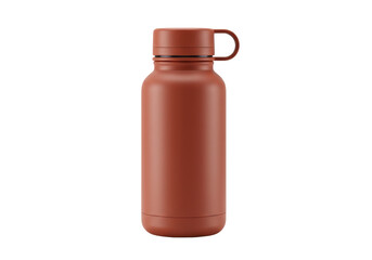 Isolated reusable water bottle with carrying handle for eco-friendly lifestyle on display