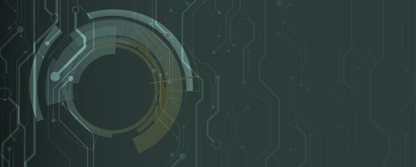 Abstract circuit technological and Artificial intelligence background