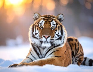 tiger in the snow